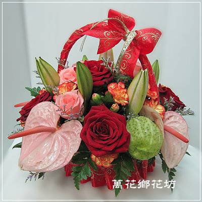 D050祝福母親節盆花-母親節花禮-台南市花店