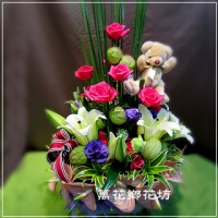 D062繽紛花漾精緻盆花慶開幕賀婚禮婚宴會場擺飾台南市花店