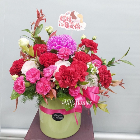D143媽媽我愛您母親節盆花台南市花店