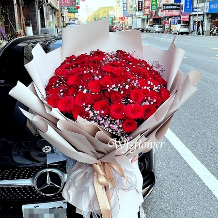 F158熱情紅玫瑰花束求婚特別推薦