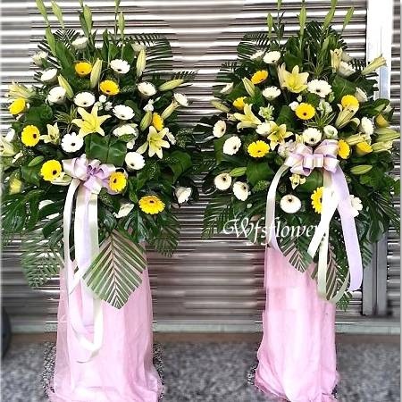 BL042會場花素雅型花柱一對各式柱台南市花店
