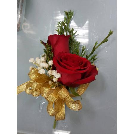 G003胸花-紅玫瑰(2朵)