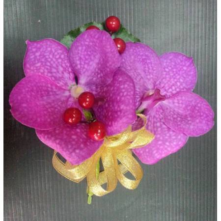 G023胸花-巨輪蘭花(2朵)