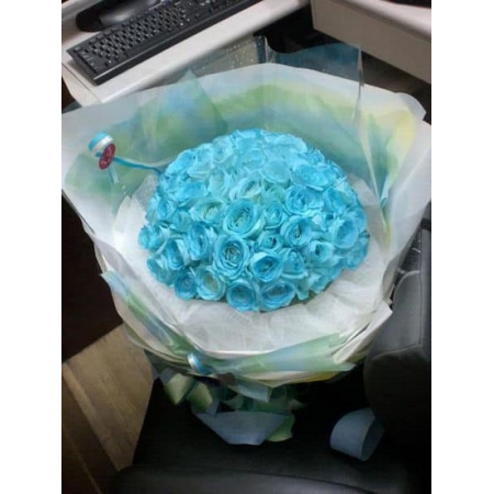 A020藍玫瑰花束