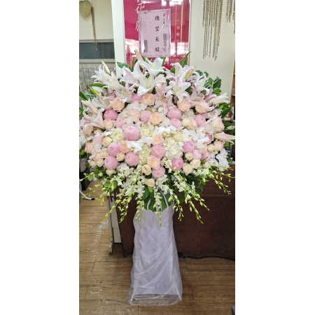 K084高架花籃追思高架花籃喪禮高架花籃統籌(1個10000元)