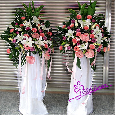 BL028柔情花禮精緻花架一對台南市花店