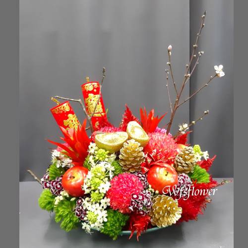 D112喜年來新春盆花恭賀新禧
