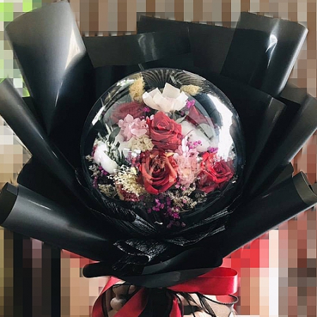 J067閃亮愛心波波花畢業禮讚生日花禮