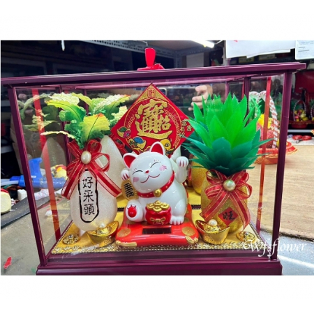Z005缺貨中好采頭旺來招財貿貓工藝精品開幕推薦台南花店