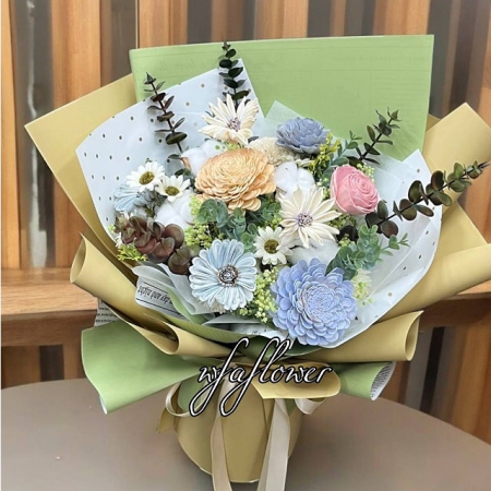 J132清新索拉乾燥花束台南網路花店