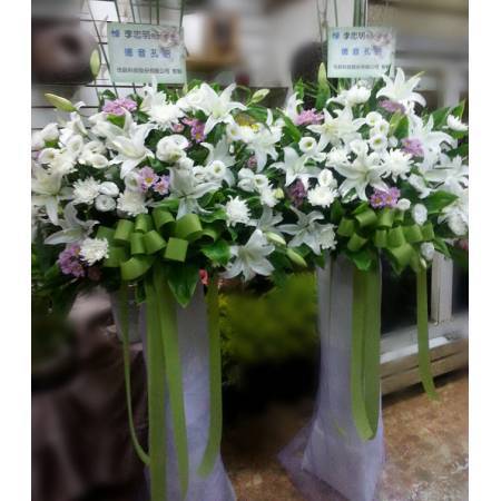 K028高架花籃(一對)弔唁花禮