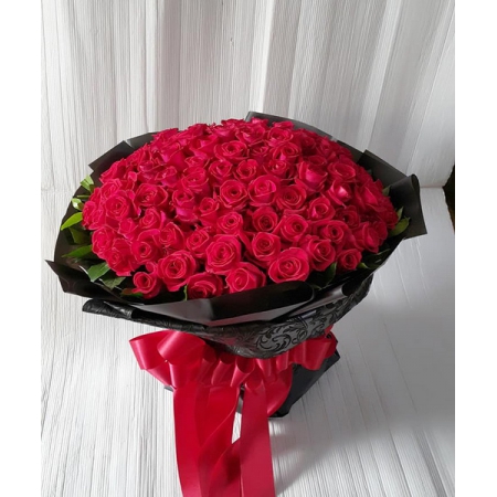 B01599朵玫瑰求婚花束玫瑰花束花獻幸福花坊